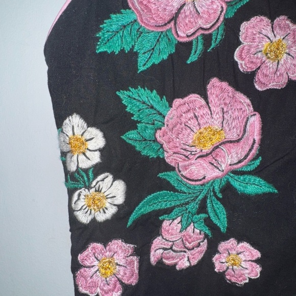 Agua Bendita Otis Nopal Floral Embroidered Cover-up Vest Fringe - Picture 8 of 11